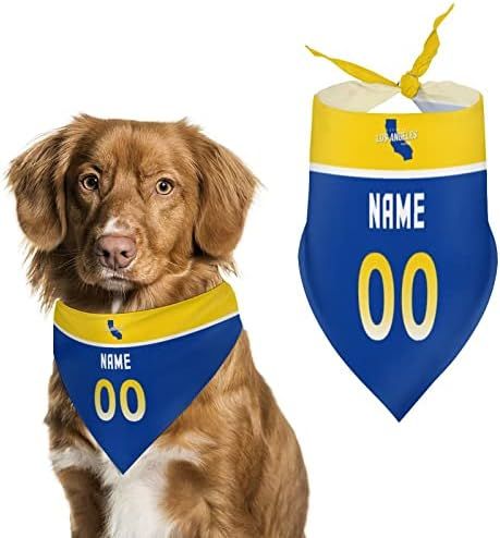 Vluyyv Custom Design Dog Scarf, Custom Number Name Pet Bandana, Personalized Football Dog Bandana, M | Amazon (US)