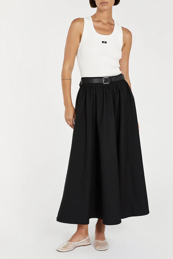 WILLOW BLACK MIDI SKIRT | DISSH