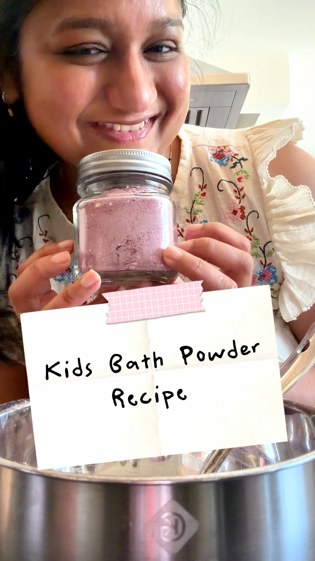 DIY Bath Powder for Kids 

💠Ingredients
- Colloidal Oats Powder 
- Almond Flour 
- Rose Powder
- pinch of Turmeric 
- Little bit of Besan

Mix everything in a bowl and store it in an airtight container

💠 How to Use 
Add a scoop of bath powder into a bowl and mix in a little milk or water to form a smooth paste. Apply it to your face and body, and if time allows, let it sit for a few minutes or rinse it off right away. Either way, you’ll be left with silky, soft skin! 

#LTKBaby #LTKBeauty #LTKKids