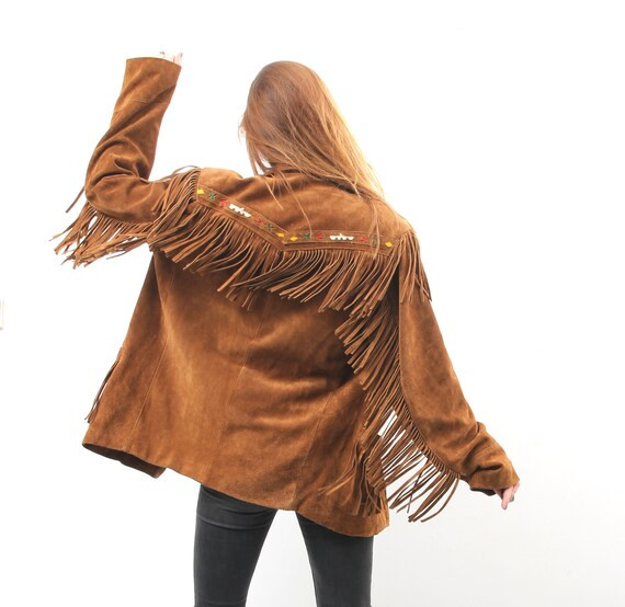 des années 70 marron blouson sud-ouest avec des glands / Western blouson homme / blouson grand h... | Etsy (FR)