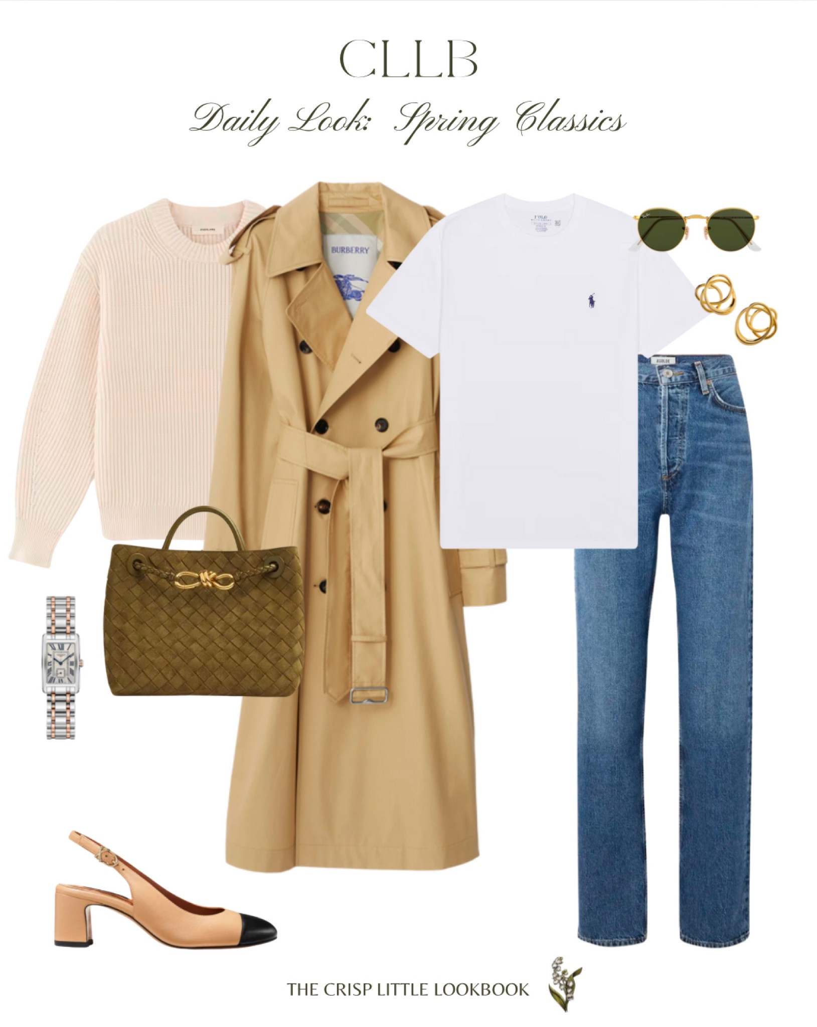 Are you ready for spring yet?  I’ve been pulling out some of my favorite spring classics lately … favorite trench coat, cap toe block heel sling back pumps, the perfect jeans, my preppy polo tee, and a cozy cotton sweater, layered all on top!  Now all I need is the weather to match ✨ 

#LTKOver40 #LTKStyleTip #LTKShoeCrush