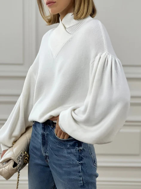 Belmond Cross Cosy Sweater | Ivory | Vita Grace