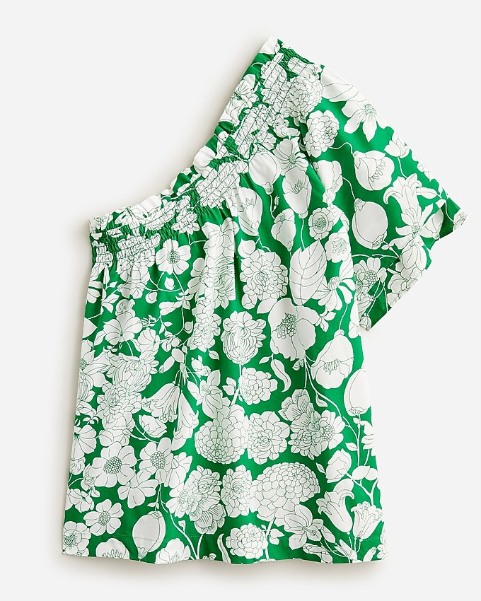 Smocked one-shoulder top in Kelly floral | J. Crew US