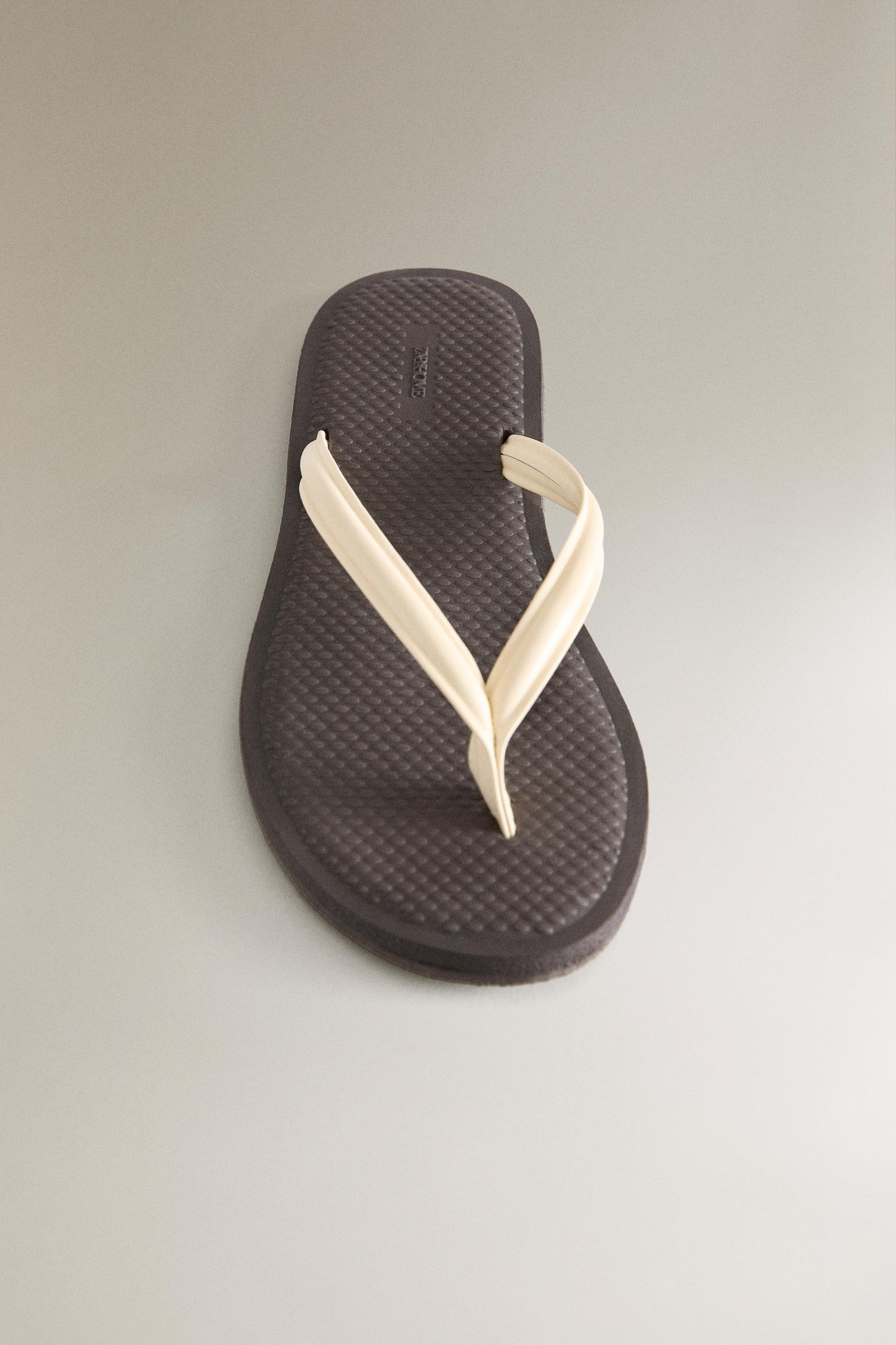 LEATHER STRAP SANDALS | Zara US
