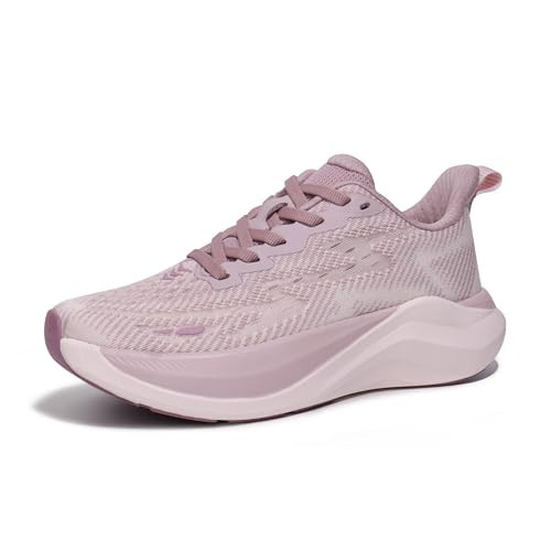 Hawkwell Women's Cloud Zero Active Cushion Breathable Tennis Walking Fashion Sneakers Gym Nursing Medical Work Shoes,Knit Rose,10 M US | Amazon (US)