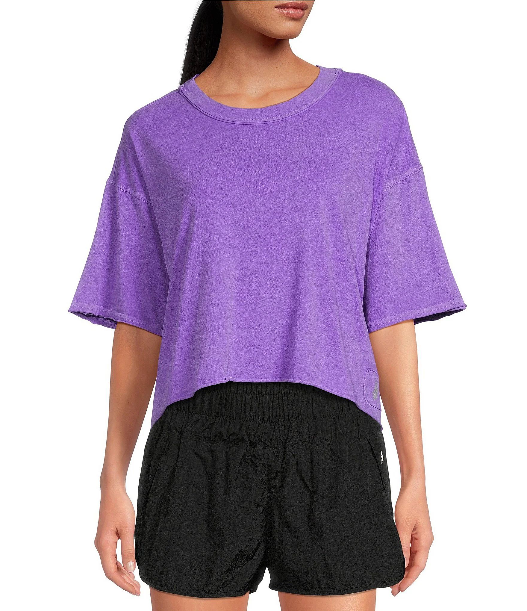FP Movement Crew Neck Short Sleeve Inspire Oversized Boxy Cropped Shirt | Dillard's