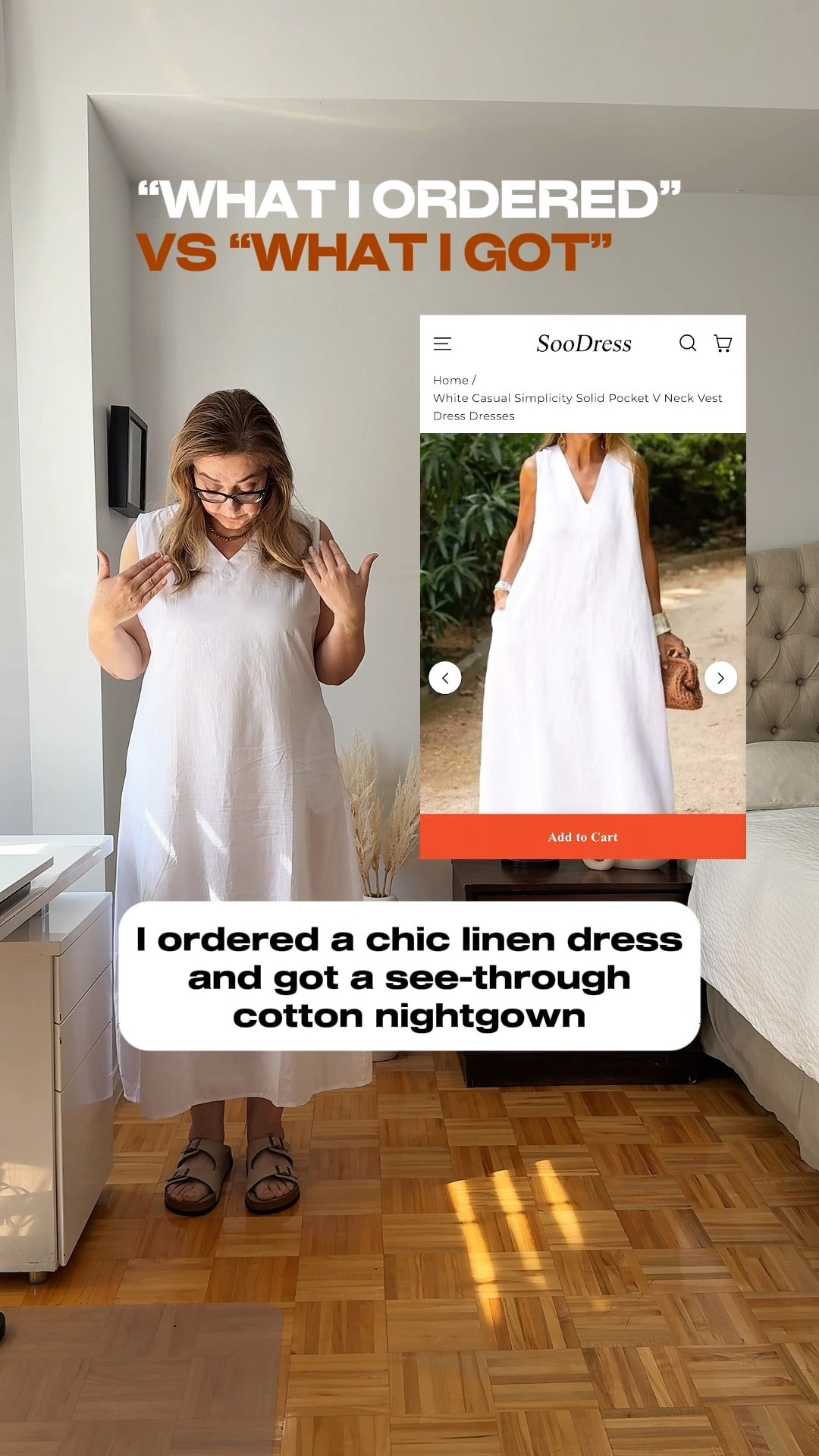 Styling really bad purchase. Ordered chic linen dress from Pinterest, got a bad quality cotton nightgown. And it’s impossible to return. So let’s style it with what I have in my closet.
Look 1 - add a scarf around waist + accessories.
Look 2 - add a lacy scarf/overskirt around the waist + accessories. Lacy scarves around the waist and any lace details are hot trend for Summer and coming Fall.
Look 3 - same as 2 + black cashmere sweater over shoulders - great day to night option.
Look 4 - replace sweater with a white long vest + large fuzzy brooch.
Look 5 - same as 3 but wearing the sweater with the dress and lace scarf. Pin the sweater on a side with a brooch.
Look 6 - add a skirt over dress + accessories. The skirt should be shorter than a dress or with asymmetrical hemline. This will create layered effect making the outfit much more interesting.
Look 7 - wear a shirtdress or cover up over the dress. Layers make the look modern and interesting. 
Look 8 - wear a denim dress like a duster over the dress. My denim dress is too tight to wear as a dress but it makes a great duster or over-layer in the fall and makes my original white dress look more expensive and interesting.
Look 9 - add a linen blazer and a sweater over shoulders for modern stylish look. This zebra print sweater was my only new purchase this Fall. The rest of pieces came from my closet.

Tell me if you like any of these looks! Follow for more easy tips and ideas on style and beauty for women over 40.

#LTKmidsize #LTKstyletip #LTKdresses