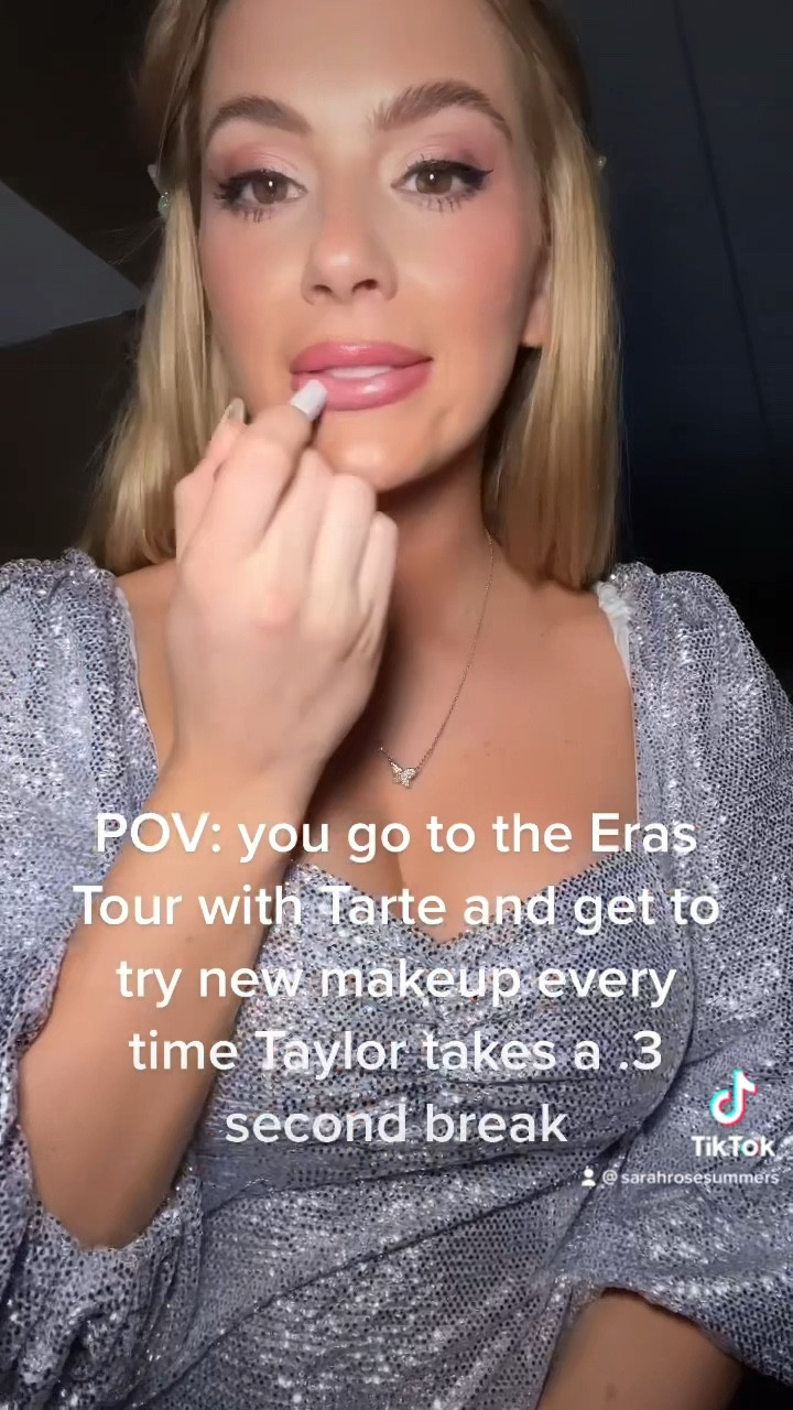 Code SARAHROSE for discount at checkout Tarte’s Juicy lips come in regular and plumping. My favorite shades are: rose, forget me not, cherry blossom, and white peach. Linking bitterly details I wore for Taylor Swift Concert’s speak now eta 

#LTKbeauty #LTKsalealert #LTKunder50