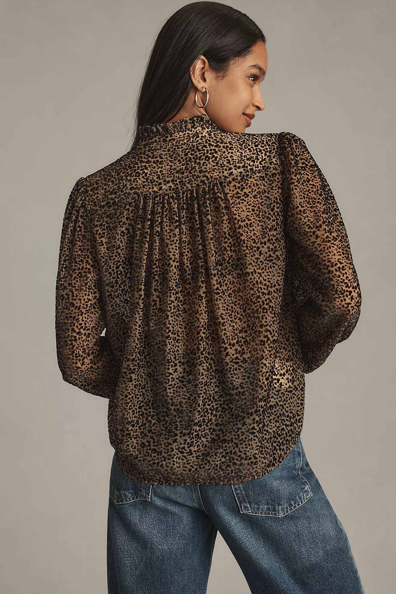 The Estela Sheer Printed Blouse: Burnout Edition | Anthropologie (US)