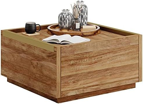 Amazon.com: Pemberly Row Engineered Wood Coffee Table in Sindoori Mango : Home & Kitchen | Amazon (US)