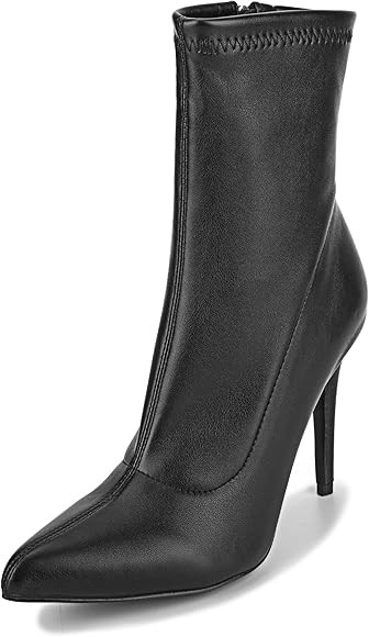 CAMSSOO Women's Ankle Boots Stiletto High Heels Boots Sexy Pointed Toe Side Zipper Sock Boots Com... | Amazon (US)