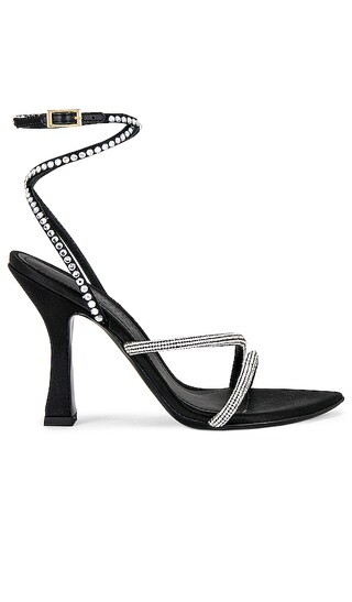 Giglio Sandal in Satin Black | Revolve Clothing (Global)
