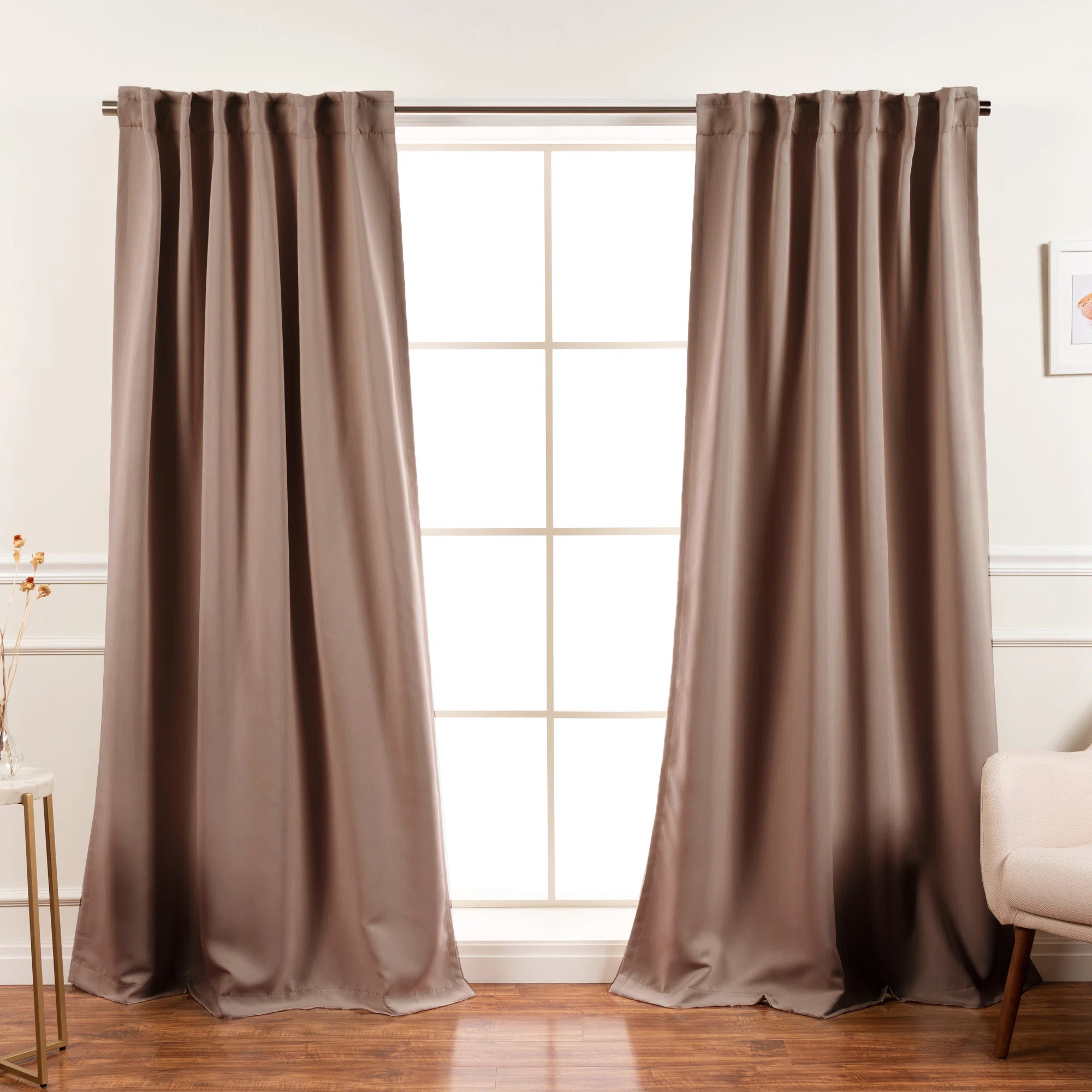 Bantam Solid Blackout Thermal Rod Pocket Curtain Panels (Set of 2) | Wayfair North America