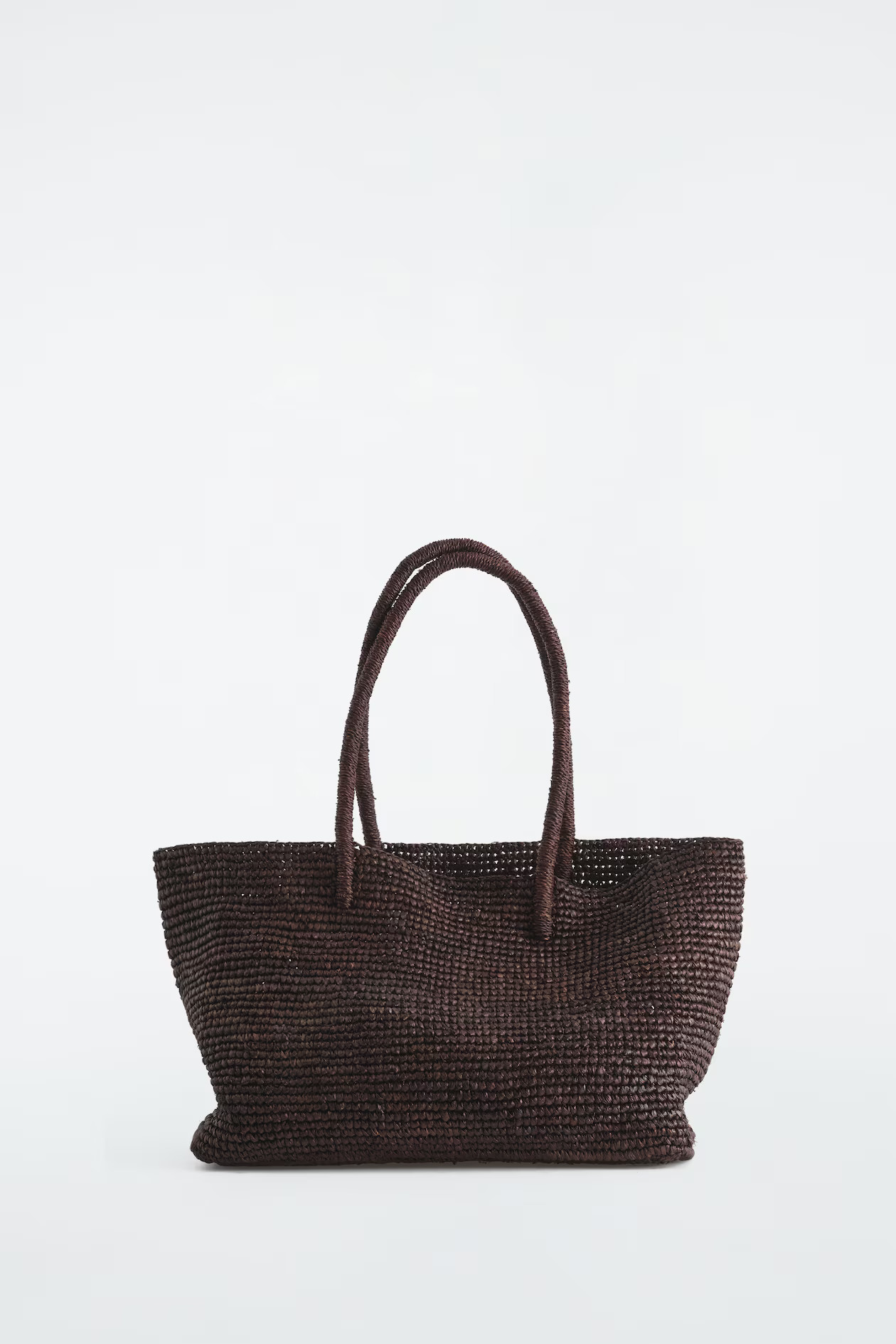 HAND-WOVEN TOTE BAG - RAFFIA - DARK BROWN | COS (EU)