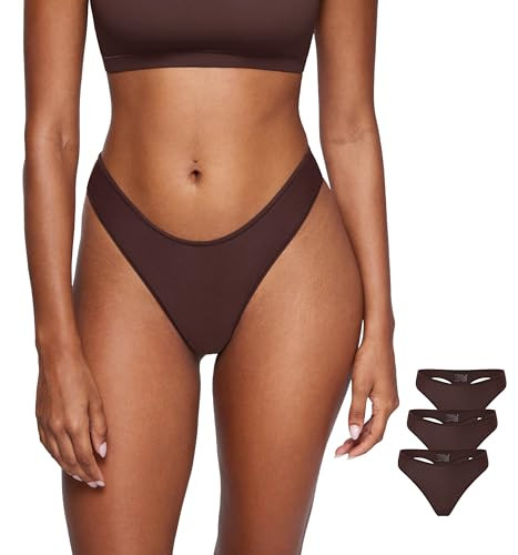 Amazon.com: SOULVOR MagneticFit Thongs for Women Stretch Sexy Underwear Comfort Tagless Thong Low... | Amazon (US)