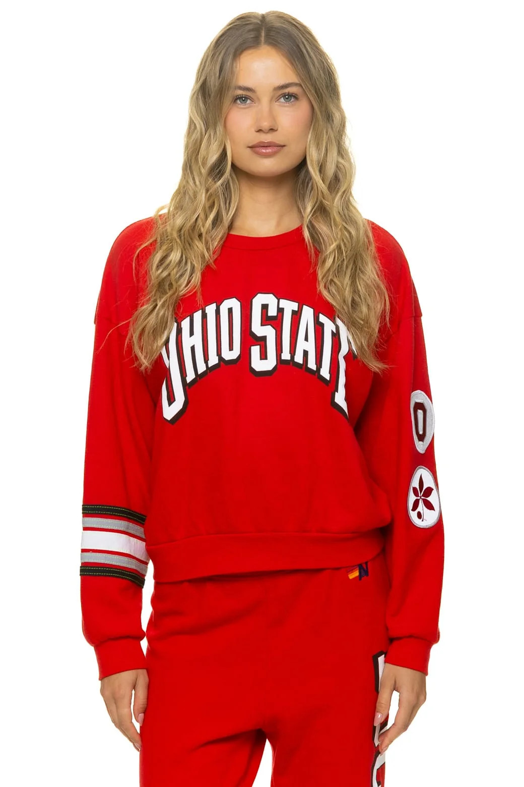 OHIO STATE UNIVERSITY 2026 RELAXED CREW SWEATSHIRT - OHIO STATE RED | Aviator Nation