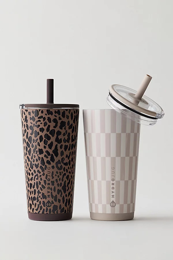 HydroJug 20 oz Patterned Everyday Travel Tumbler in Brown Leopard at Urban Outfitters | Urban Outfitters (US and RoW)