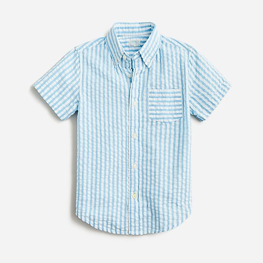 Boys' short-sleeve seersucker button-down | J. Crew US