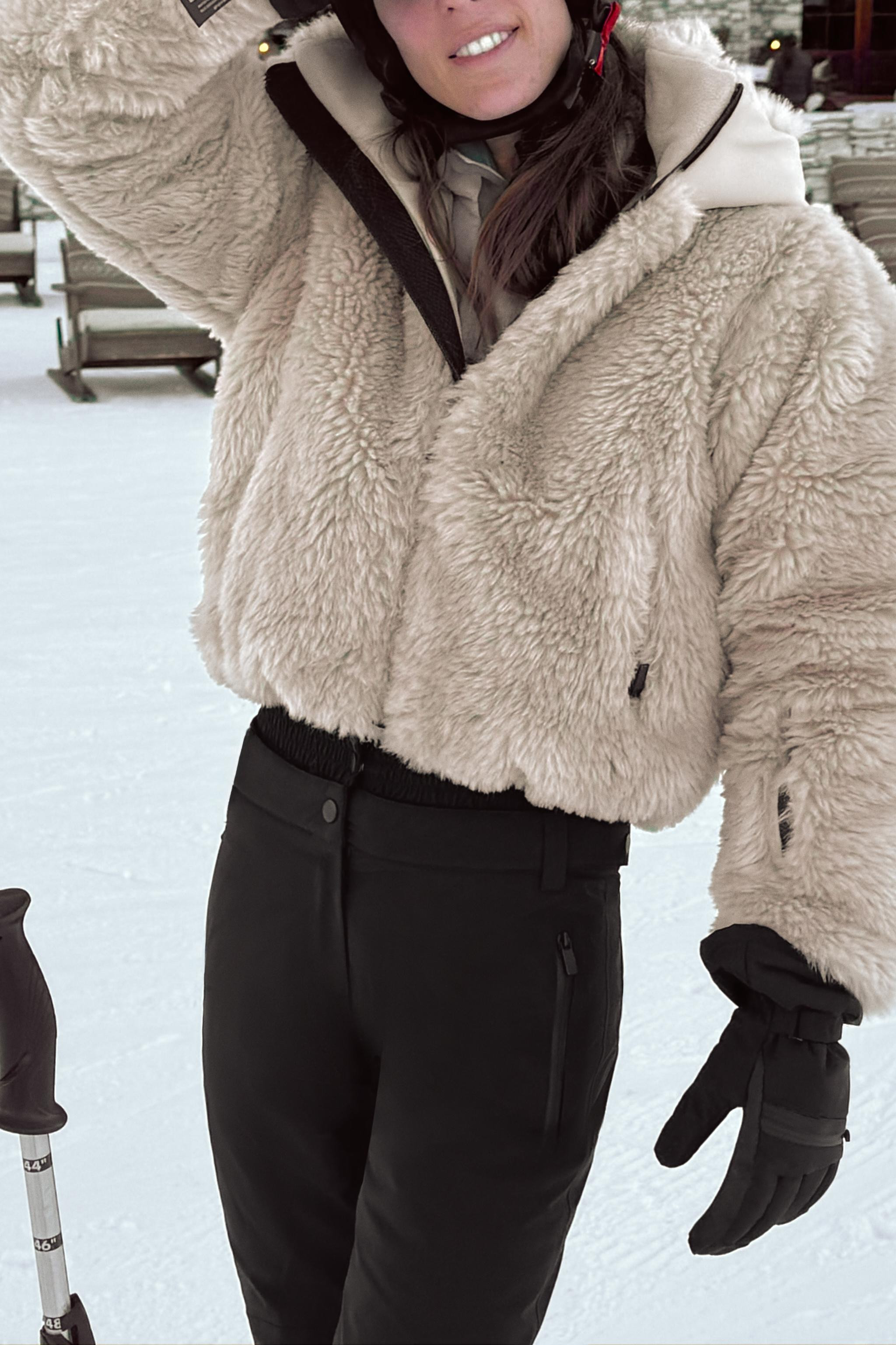 SHORT FAUX FUR HOODIE RECCO® TECHNOLOGY SKI COLLECTION | Zara US