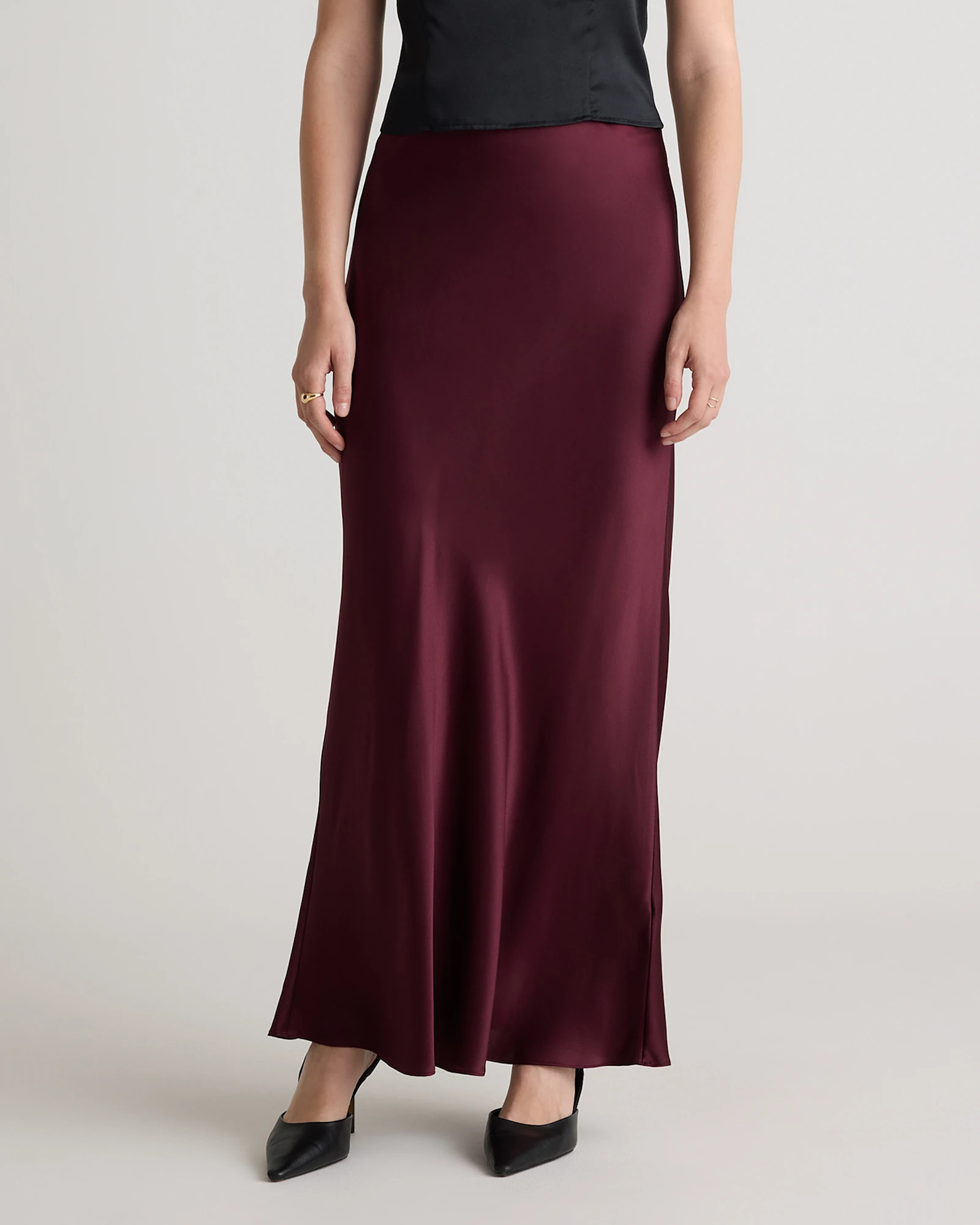 Quince | Women's Maxi Skirt in Dogwood, Size XS, Silk | Quince