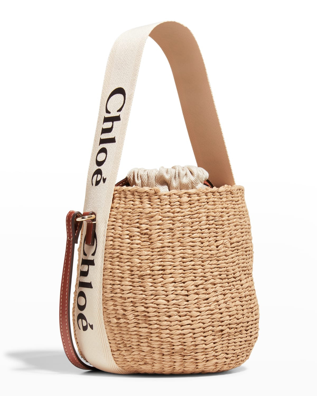 Woody Small Mifuko Basket Bag in Fair Trade Paper Embellished with Linen | Neiman Marcus