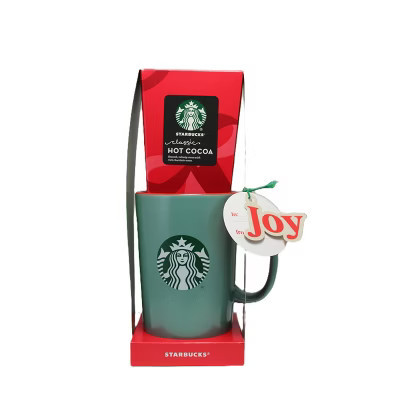 Starbucks Logo Green Tall Ceramic Mug with Two Classic Hot Cocoa Gift Set - 2oz/3pc | Target