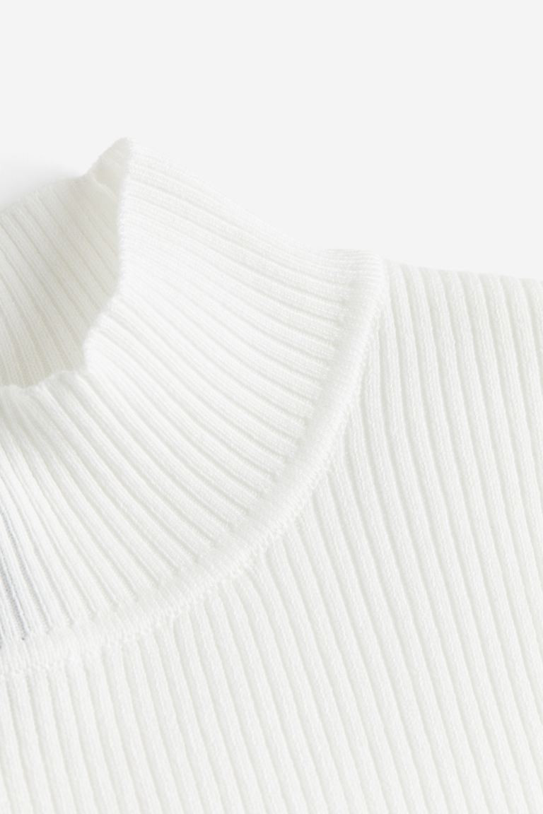 Rib-knit Mock Turtleneck Top | H&M (US + CA)