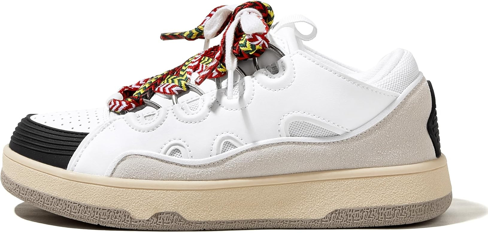 LUCKY STEP Women's Fashion Classic Leopard Leather Suede Sneakers Platform Casual Walking Tennis ... | Amazon (US)