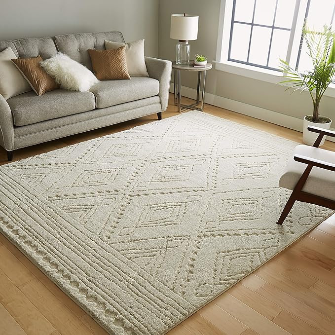 Mohawk Home Nomad Vado Linen Geometric (8' X 10') Area Rug | Amazon (US)