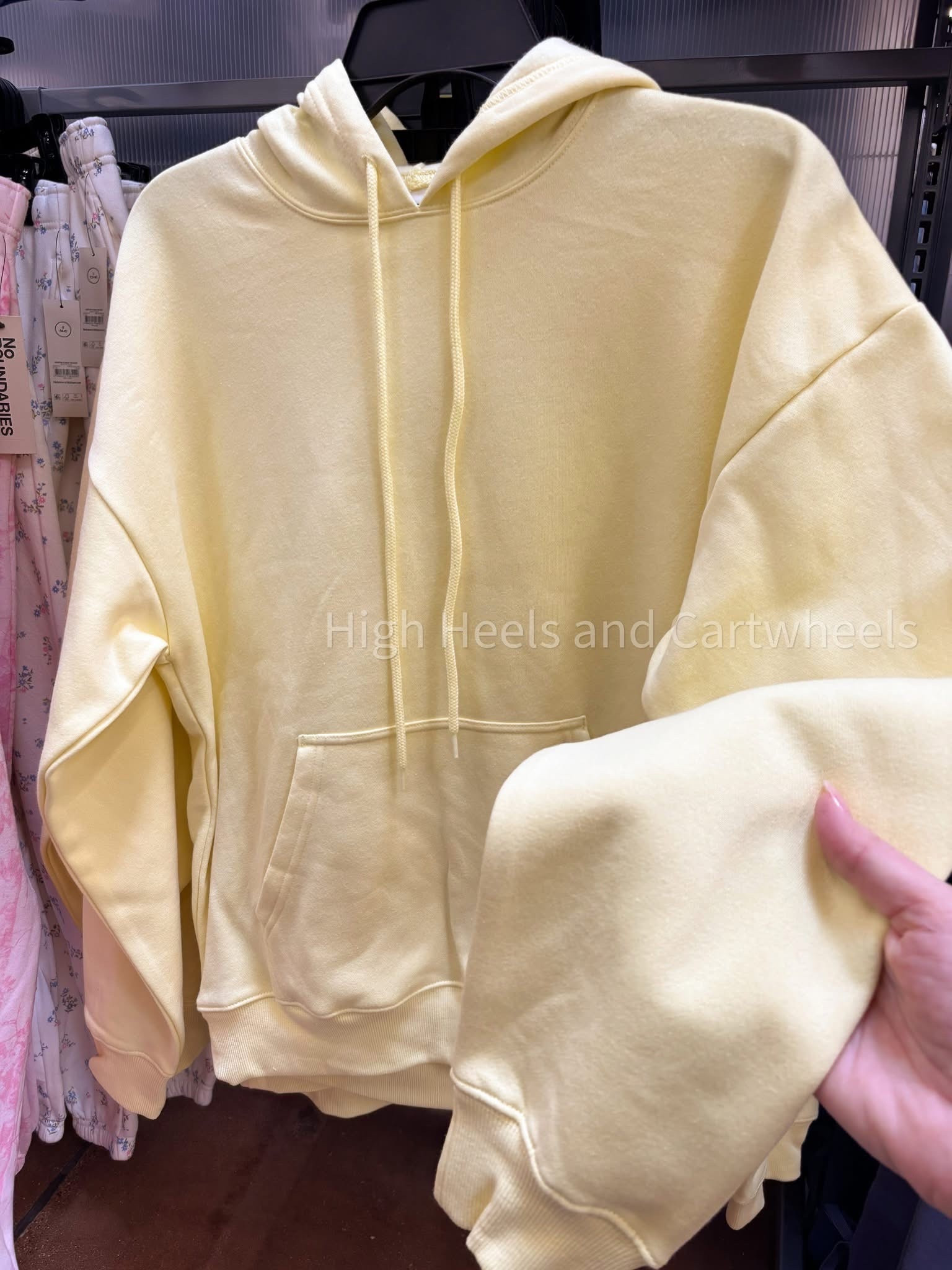 Love this hoodie from Walmart! It's the Yellow Breeze color. I sized up 1 in this.