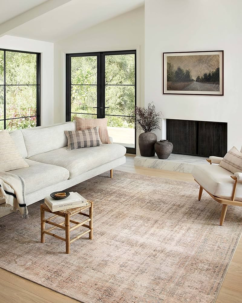 Amber Lewis x Loloi Georgie Collection GER-02 Ocean / Sand 7'-6" x 9'-6" Area Rug | Amazon (US)