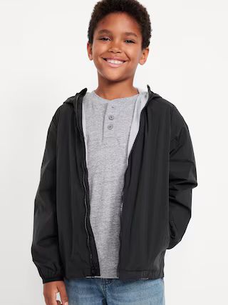 Hooded Zip-Front Water-Resistant Jacket for Boys | Old Navy (US)