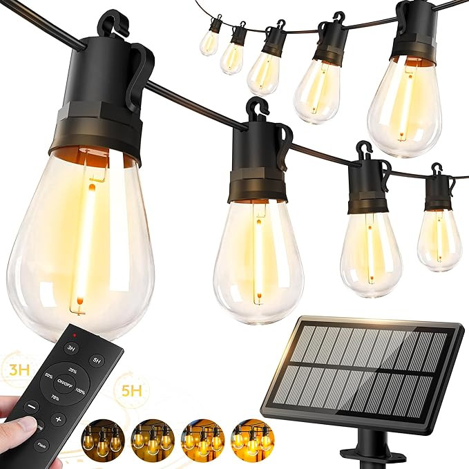 50ft-Solar-Powered-Lights-Outdoor-Waterproof-String Lights-Outside-Patio-Yard-Garden-Fence-Backya... | Amazon (US)