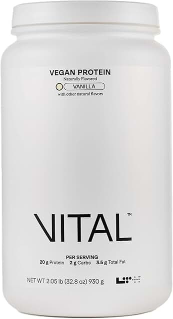 Vital Vegan Protein - Trusted by Life Time Members - Plant-Based Protein Powder Made from Pea Protein - Supports a Healthy Immune System - Dairy Free & Soy Free - Vanilla, 30 Servings | Amazon (US)