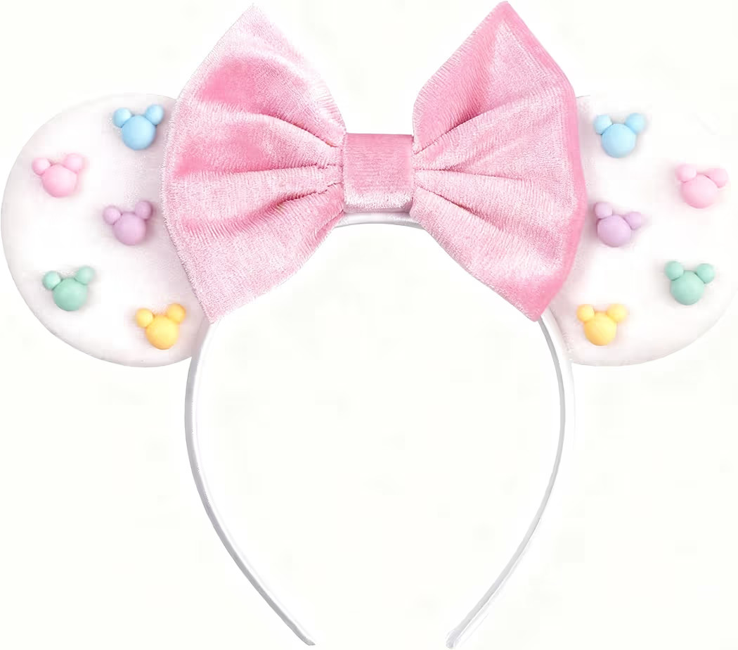 Colorful Candy-Inspired Mouse Ears Headband with Sparkling Glitter – Perfect for Fun Parties, T... | Amazon (US)