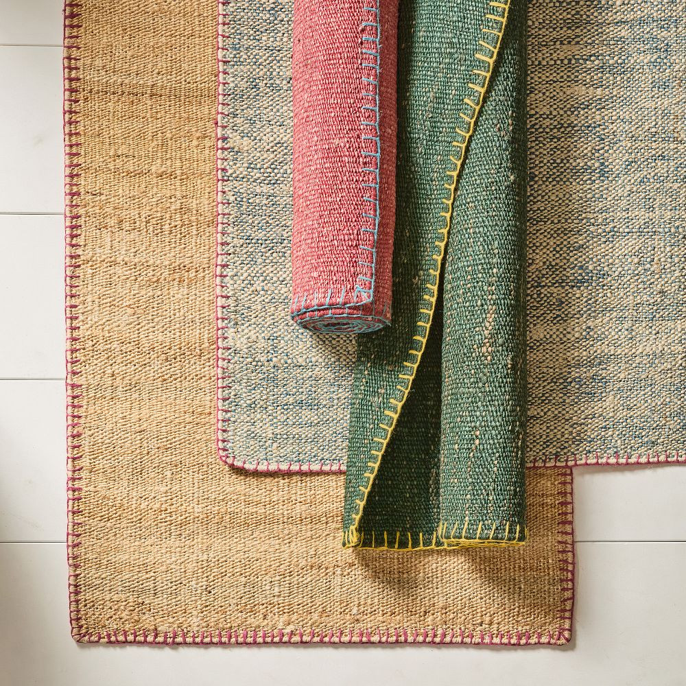 Elara Jute Whipstitch Rug | GreenRow