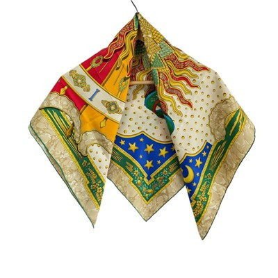Auth HERMES Carre 90 - Yellow Blue Multi Scarf  | eBay | eBay US