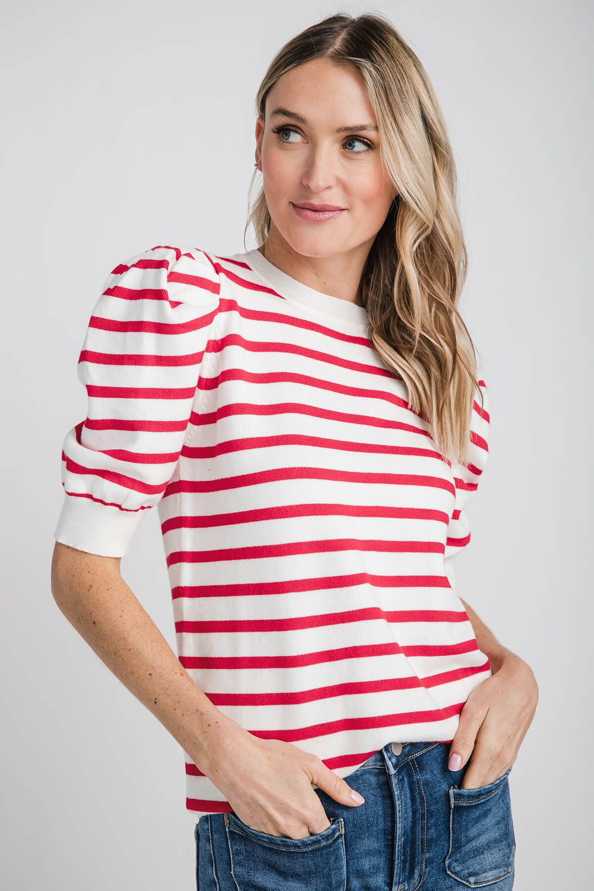 Vine and Love Striped Crewneck Sweater | Social Threads
