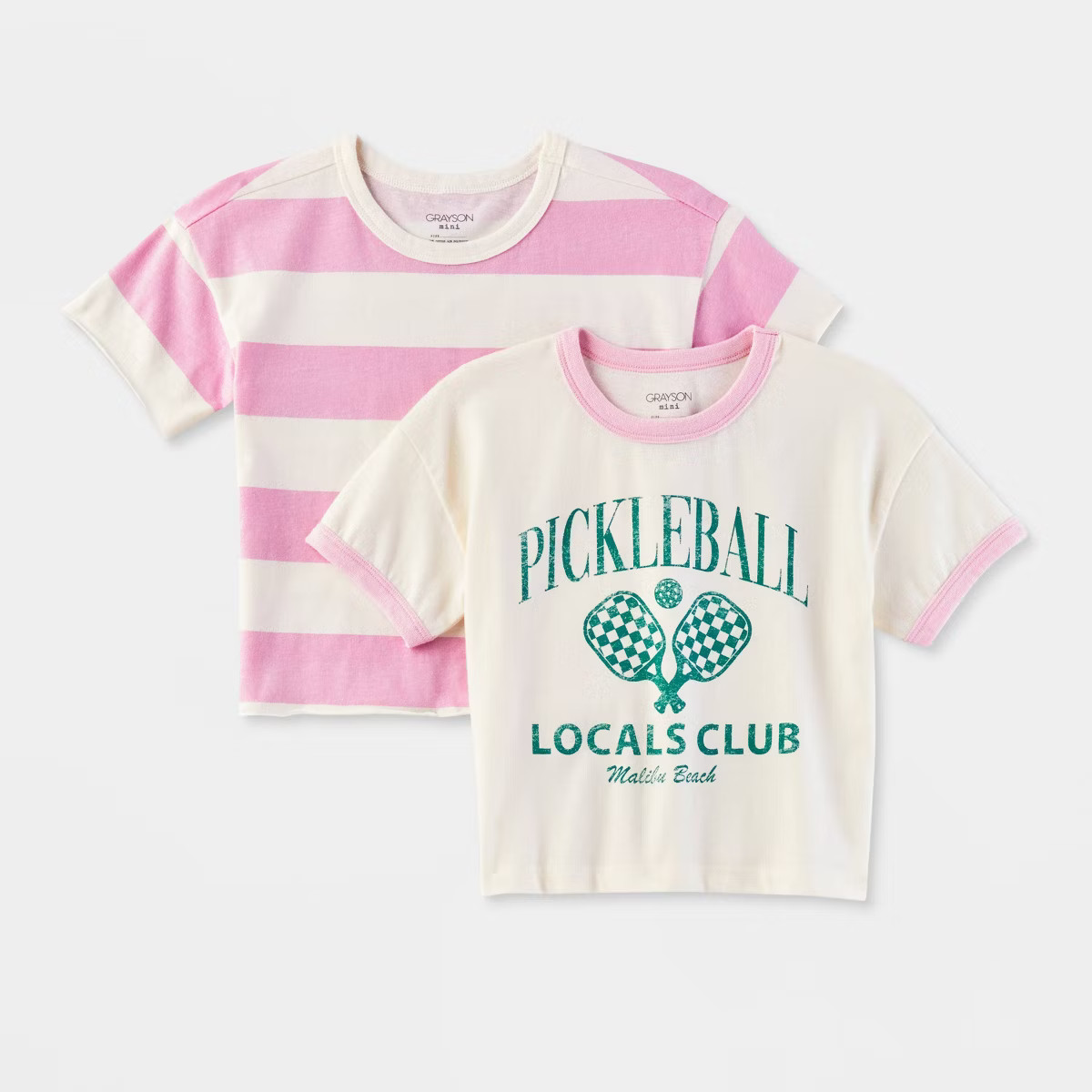 Grayson Mini Toddler Girls' 2pk Pickleball Shirt - Light Pink | Target