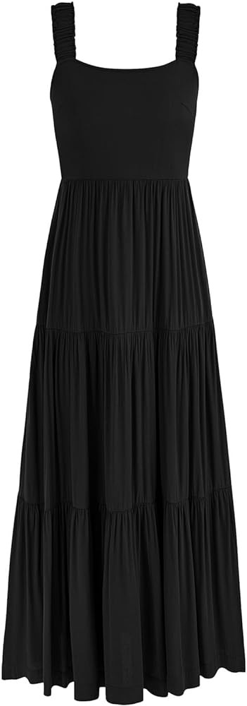 PRETTYGARDEN Women's 2025 Sun Dresses Women Summer Casual Flowy Tired Maxi Dress Backless Beach L... | Amazon (US)