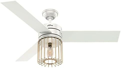 Hunter Ronan Indoor Ceiling Fan with LED Light and Remote Control, 52", Fresh White | Amazon (US)