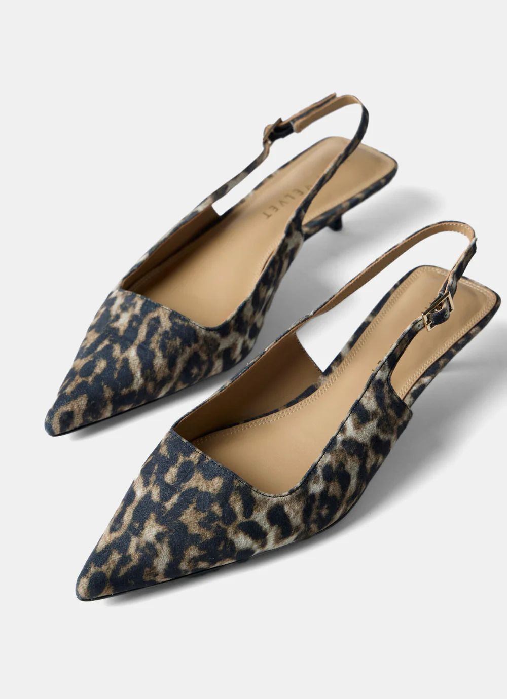 Leopard Print Slingback Kitten Heels | Mint Velvet