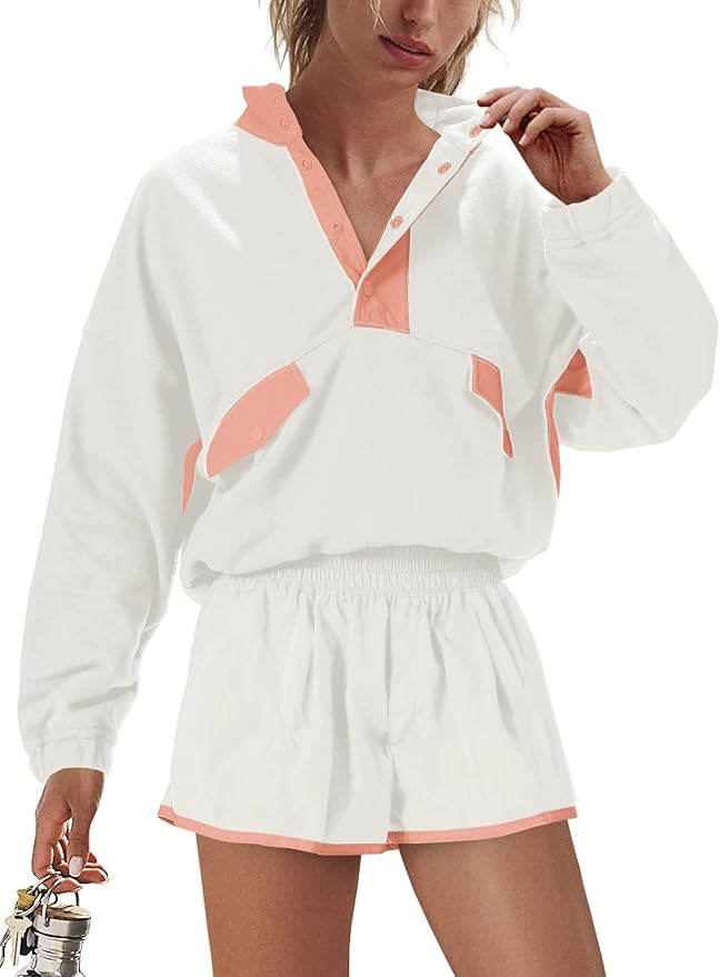 Nirovien Womens 2 Piece Workout Sets Two Piece Outfits Activewear Gym Sets Pullover Sweatshirt An... | Amazon (US)