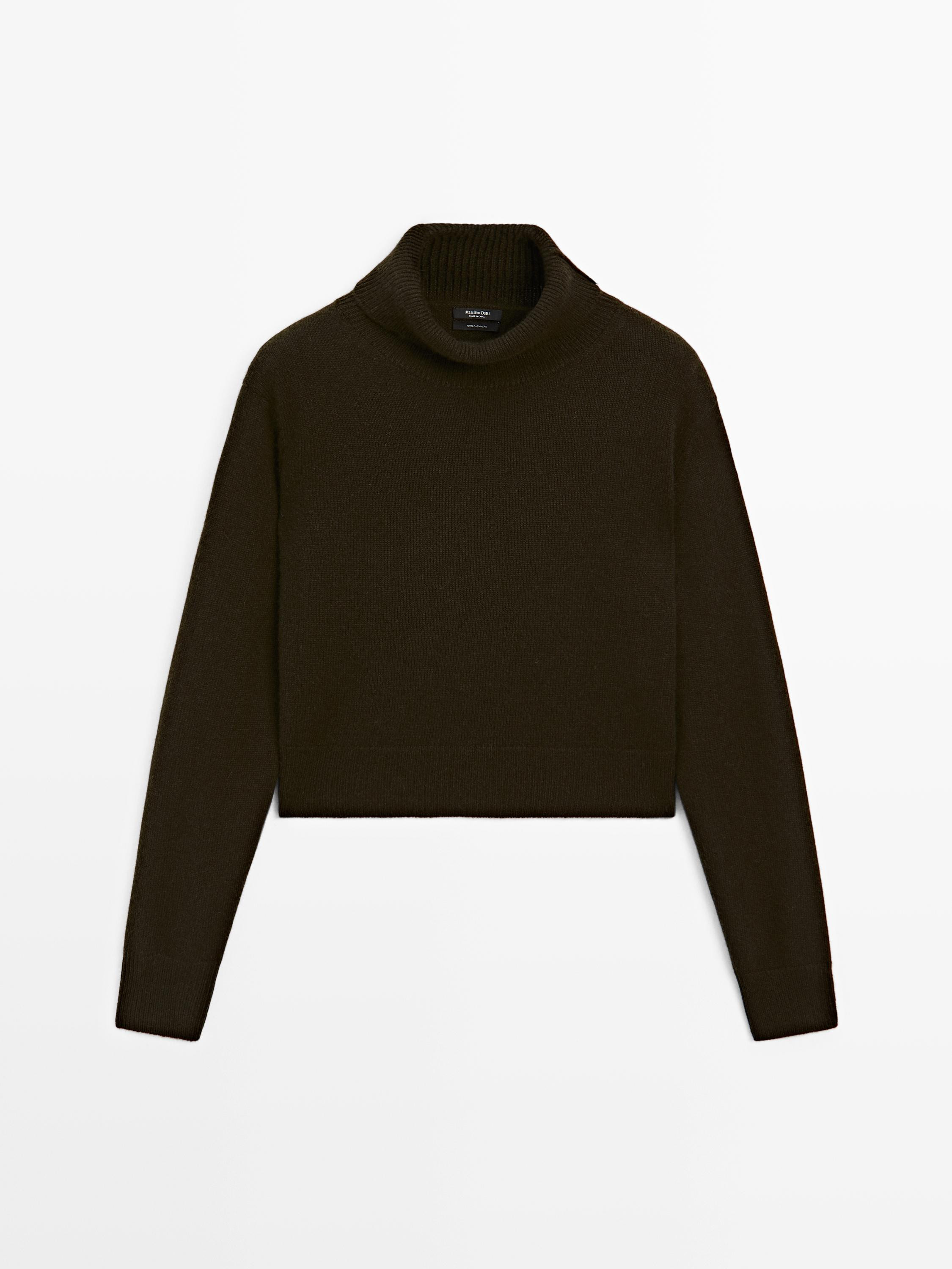 Kurzer Strickpullover aus 100 % Kaschmir | Massimo Dutti DE