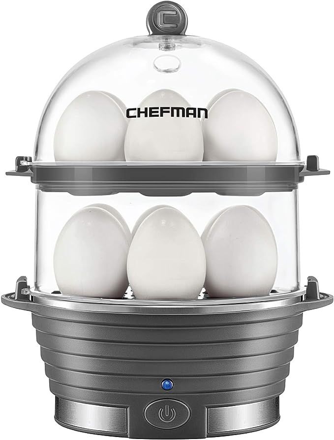 Chefman Electric Egg Cooker Boiler, Rapid Egg-Maker & Poacher, Food & Vegetable Steamer, Quickly ... | Amazon (US)