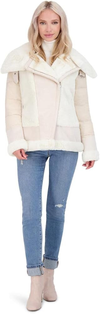 Tahari Women's Saylor Mixed Media Down Puffer Coat | Amazon (US)