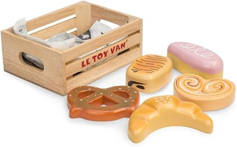 Le Toy Van - Educational Wooden Honeybee Market Baker's Basket Crate | Wood Play Food | Supermark... | Amazon (US)