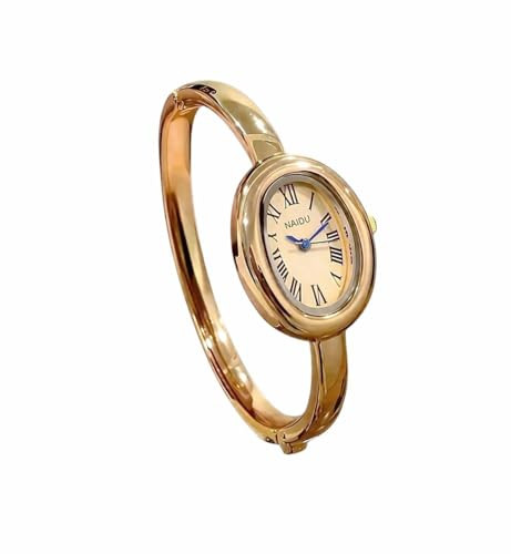 Women's Bangle Bracelet Watch, Oval Dial, Roman Numeral, Elegant Style | Amazon (US)