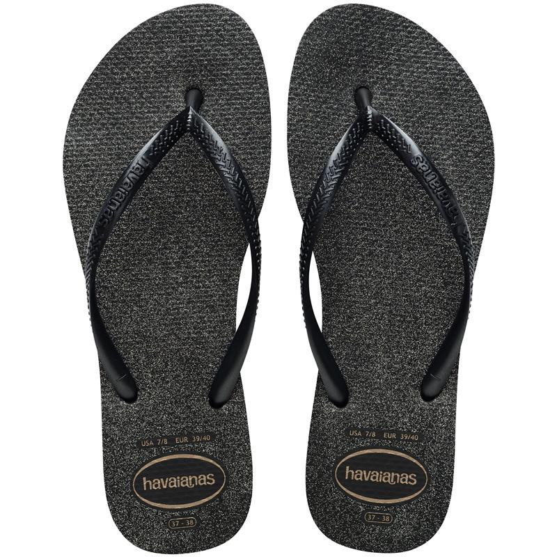 Women's Slim Gloss Flip Flops Black | Havaianas | Havaianas