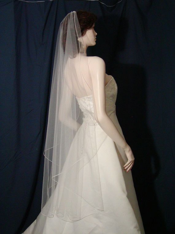 1 tier Petal Cut wedding veil  Waltz length bridal veil Blush | Etsy | Etsy (US)